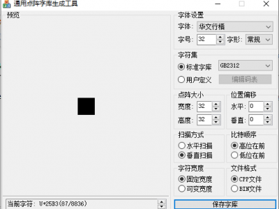 STM32F103ZET6------点阵字库以及寻址显示