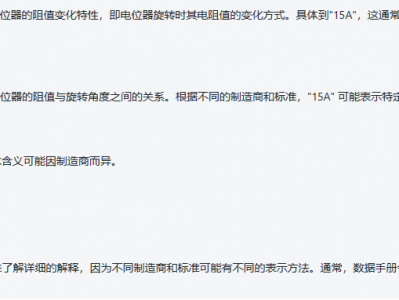 关于电位器的Resistance taper 属性